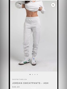 Belen White Lounge Pants Size S 0286